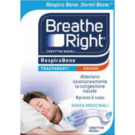 Breathe Right Pansements nasaux transparents grands formats 30 pièces
