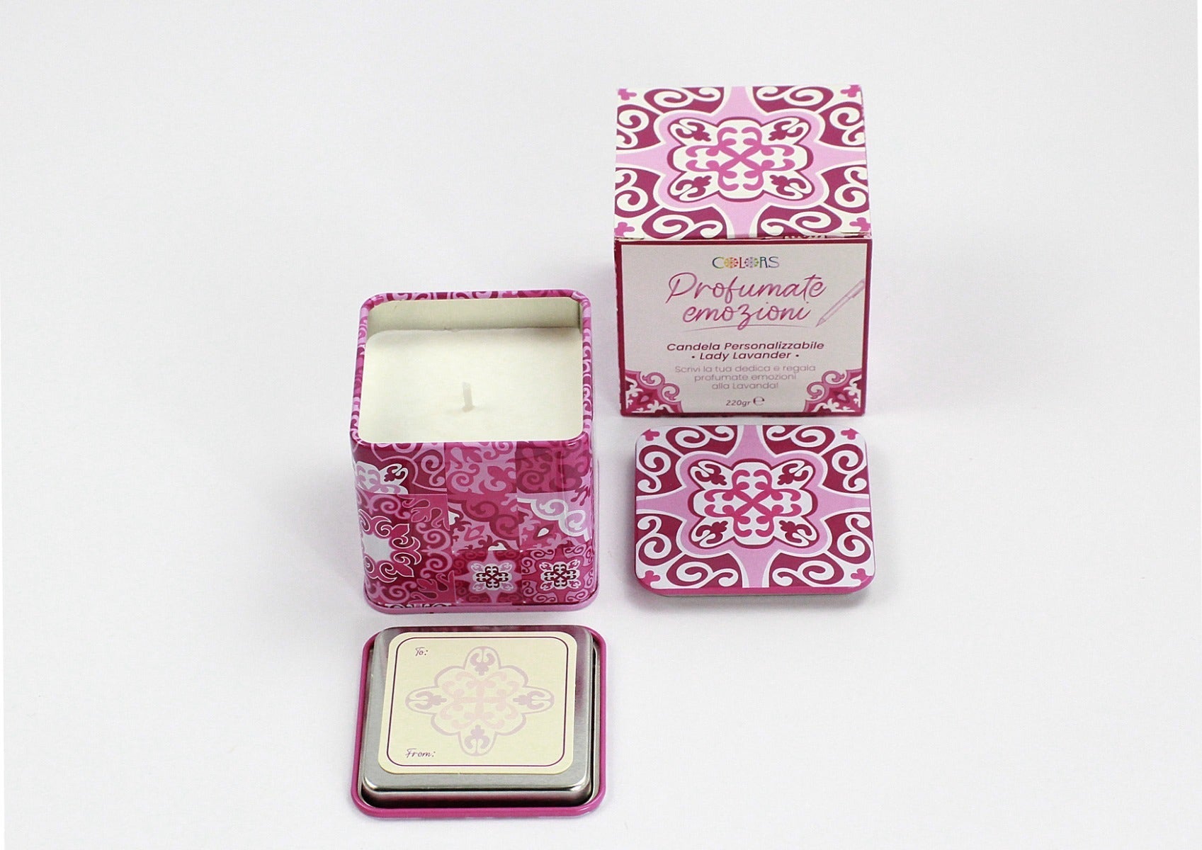 Colors Bougie parfumée personnalisable Lady Lavande