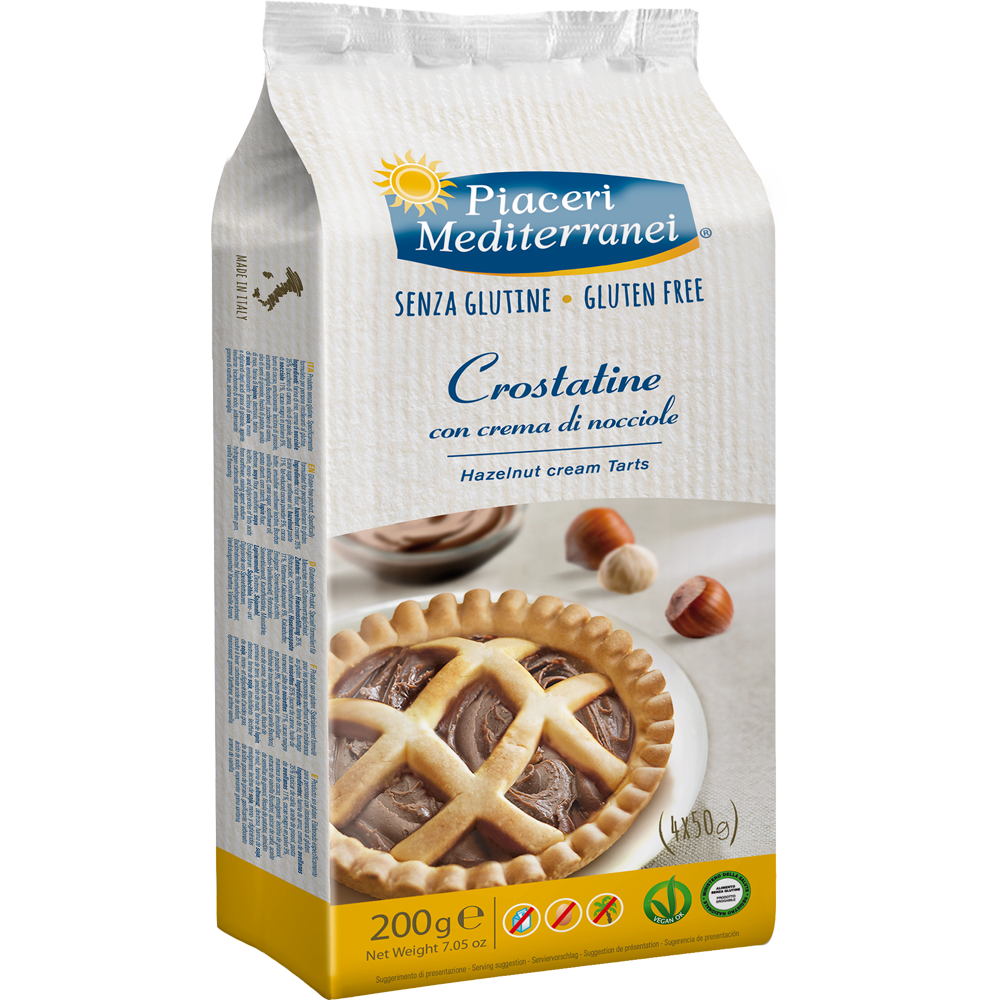 Piaceri Mediterranei Crostatine Crema Nocciole 4x50g