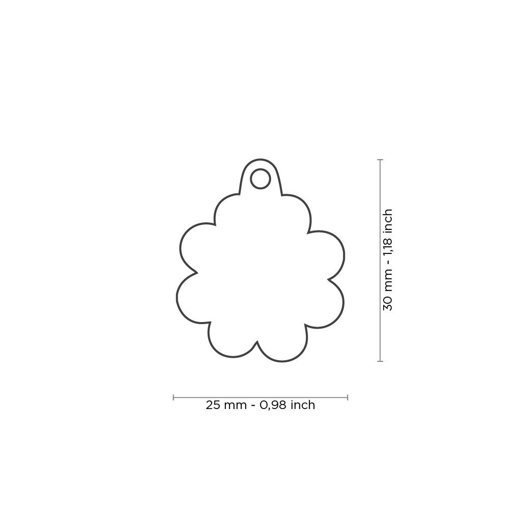 Médaille personnalisée pour chiens et chats, motif marguerite