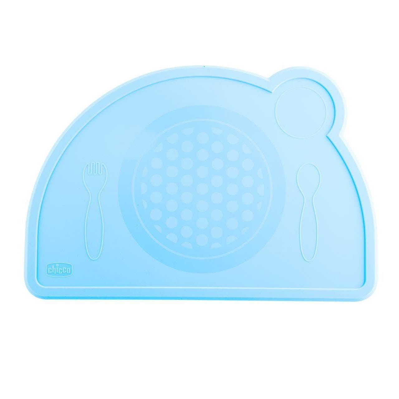 Chicco Set de table en silicone bleu 1 pièce
