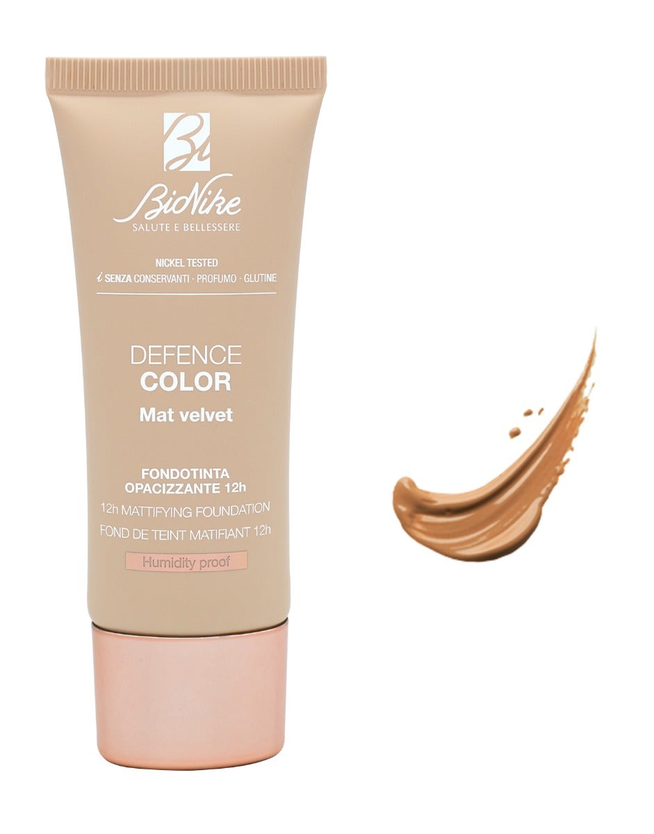 Bionike Defence Color Mat Velvet Fond de teint N° 406 Miel Cannelle 30 ml