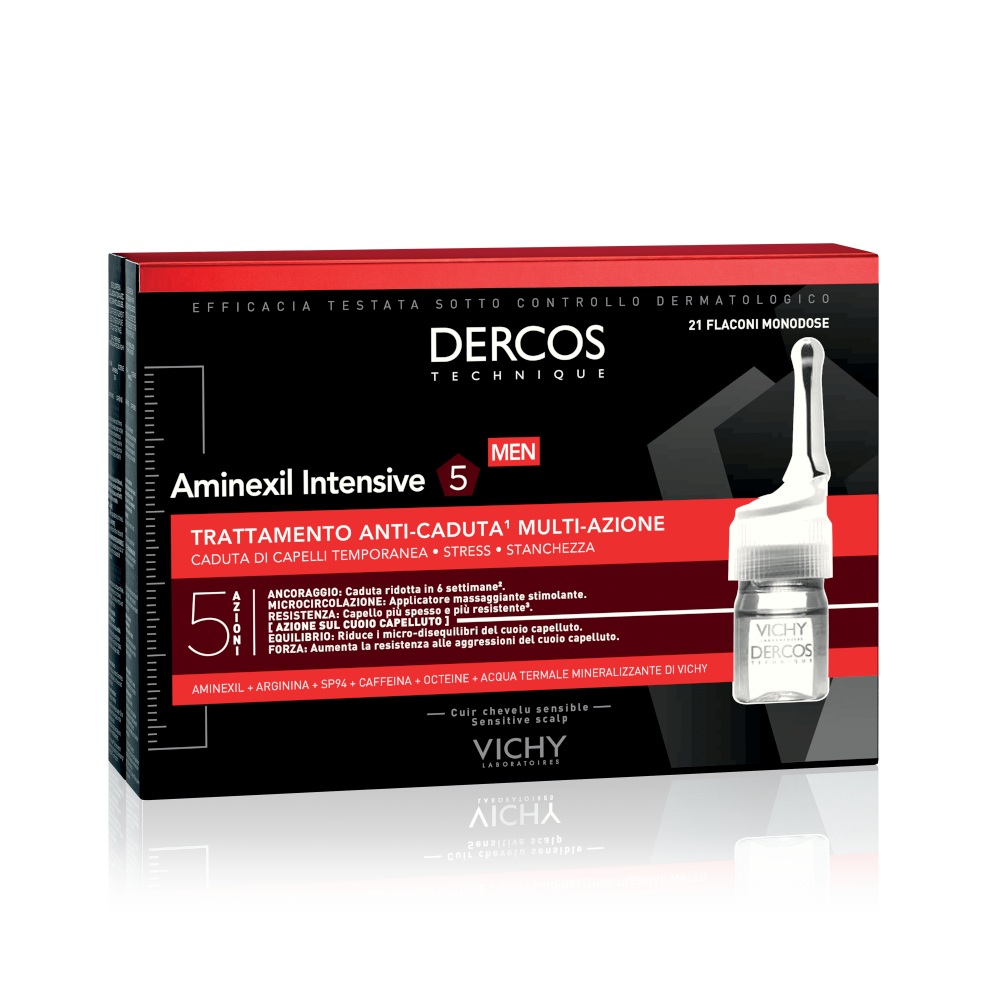 Vichy Dercos Aminexil Traitement anti-chute pour homme 21 ampoules de 6 ml