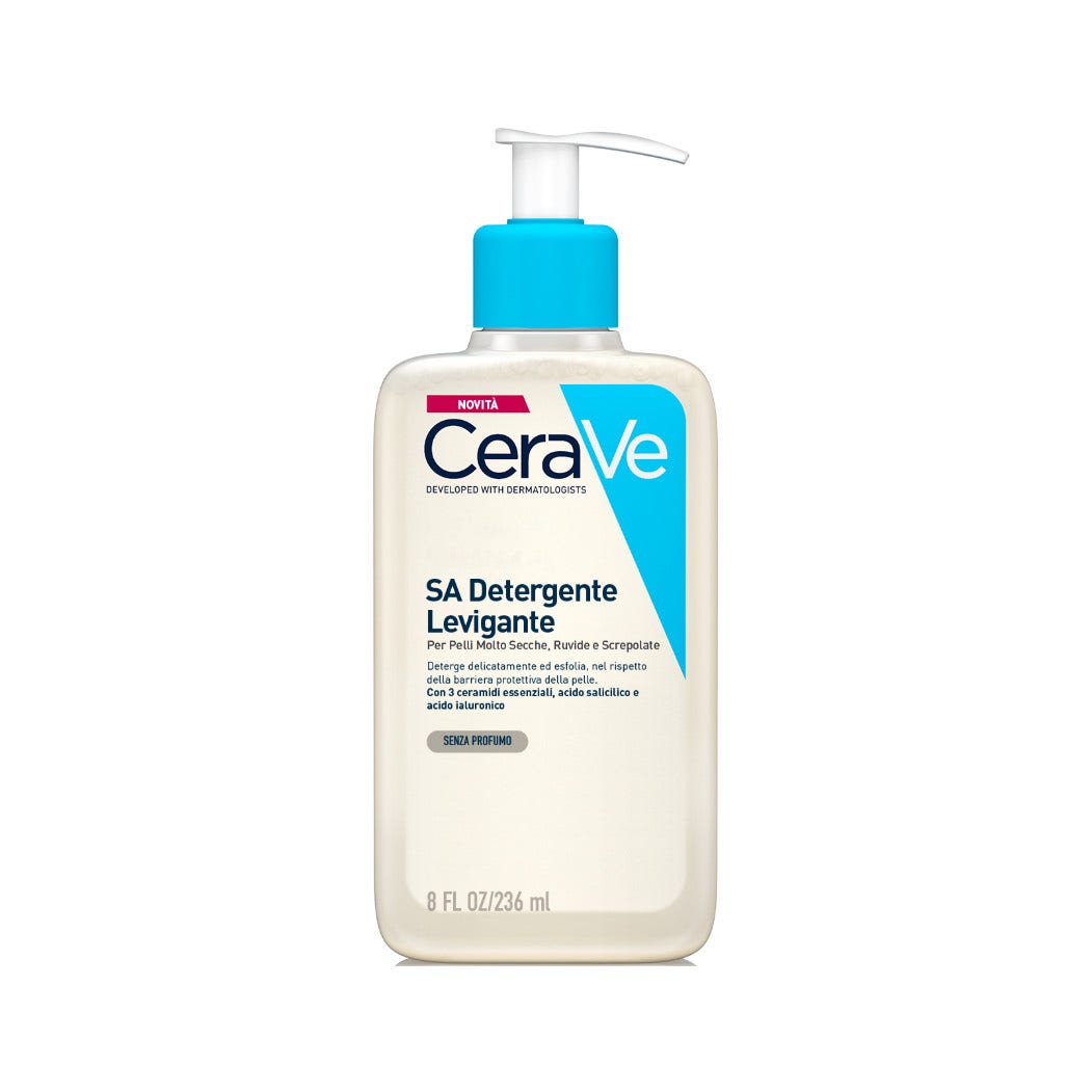 CeraVe SA Nettoyant Lissant Pour Peaux Très Sèches, Rugueuses Et Gercées 236 ml