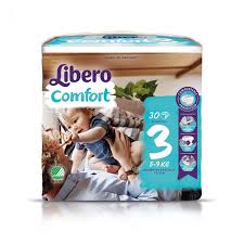 Libero Comfort 3 Couches pour bébés 5-9 kg, 30 pièces