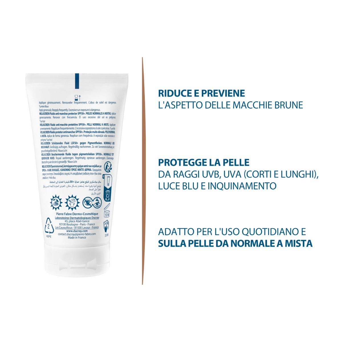 Ducray Melascreen Fluido Anti-Macchie Protettivo Solare 40ml SPF50+