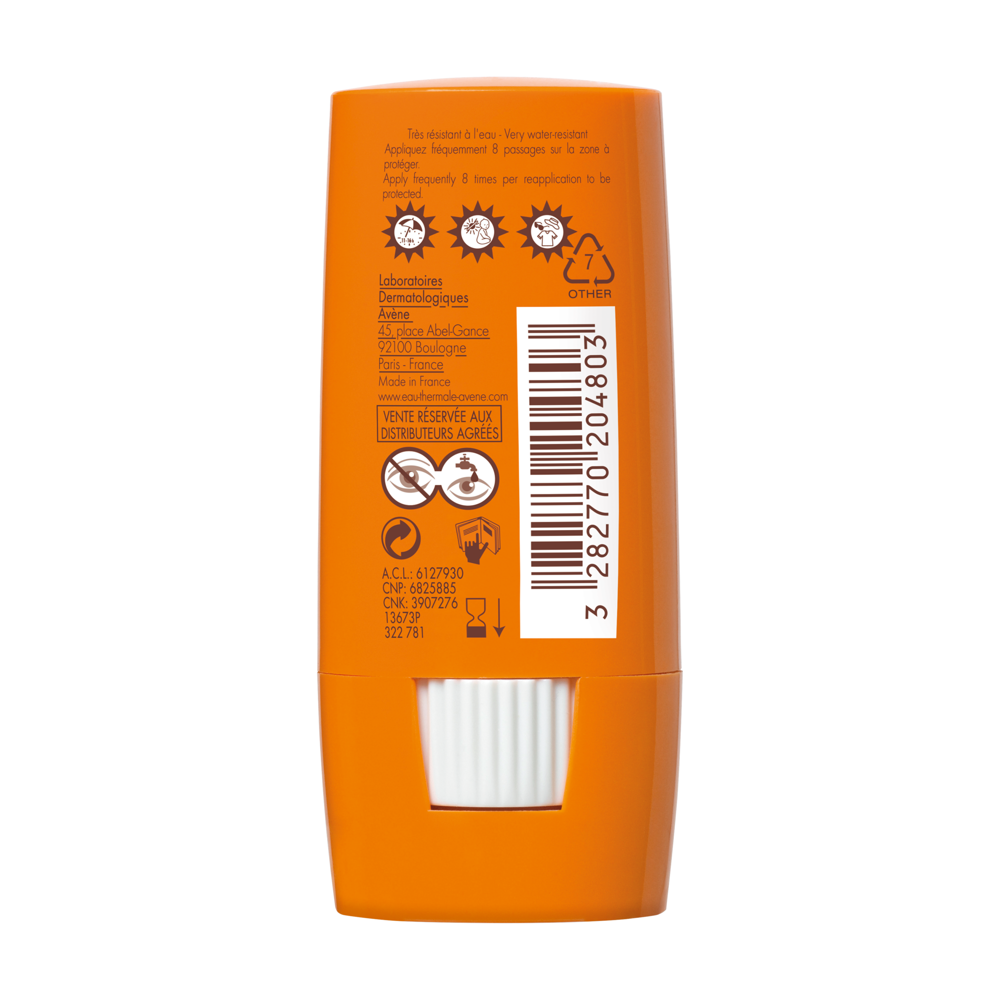Eau Thermale Avene Stick Large Zone Sensibili SPF50+ 8g
