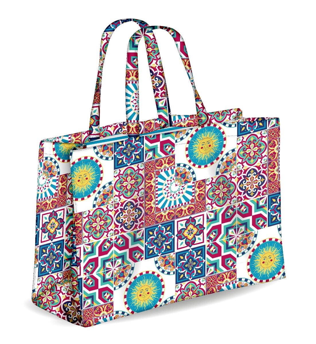 Colors Tote Borsa Mare Reversibile Sun Mix