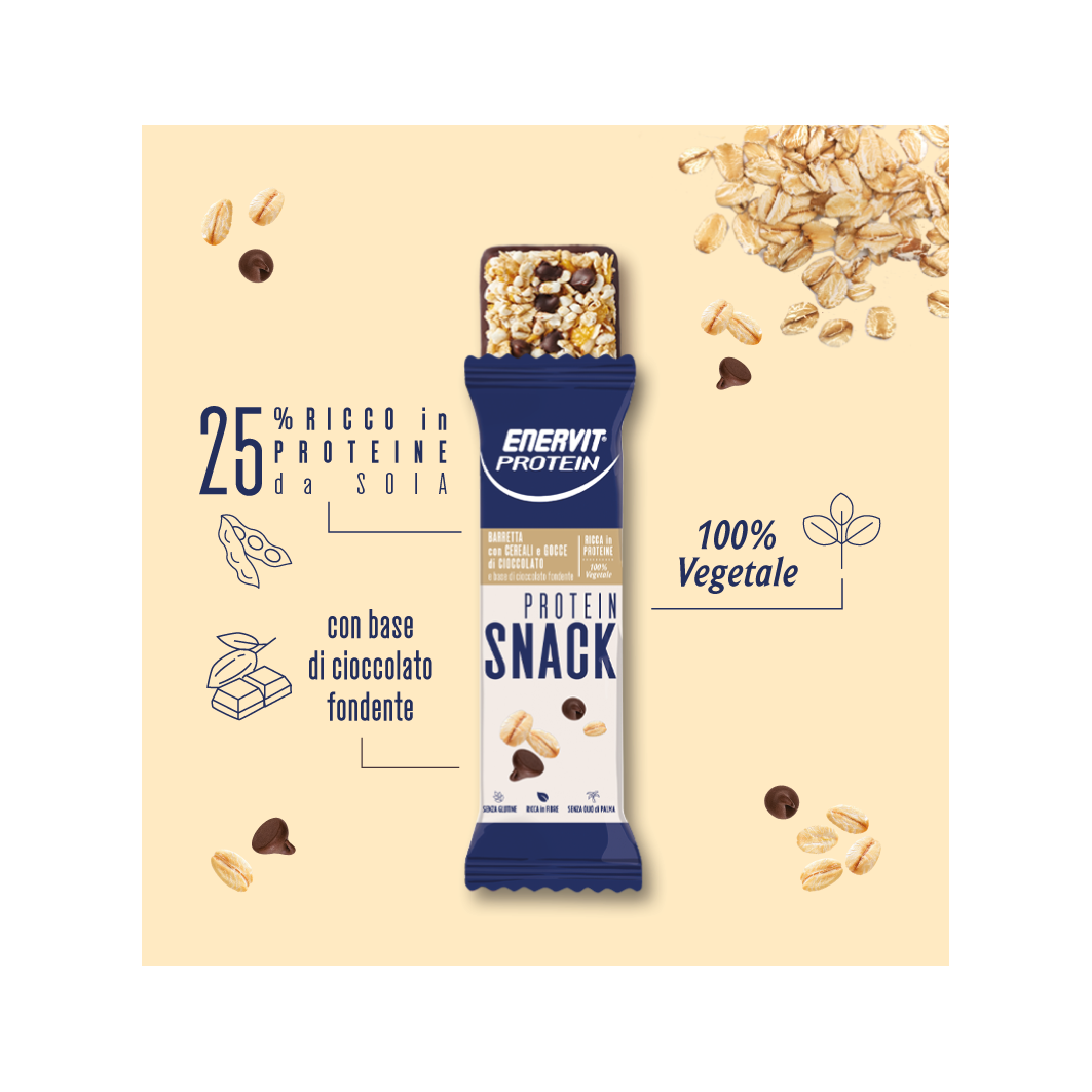 Enervit Protein Snack Céréales et Chocolat 8 barres