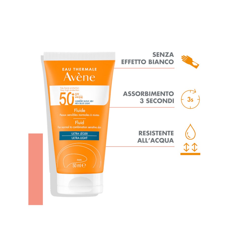 Avène Fluide SPF 50+ Soin solaire visage 50 ml Protection UV