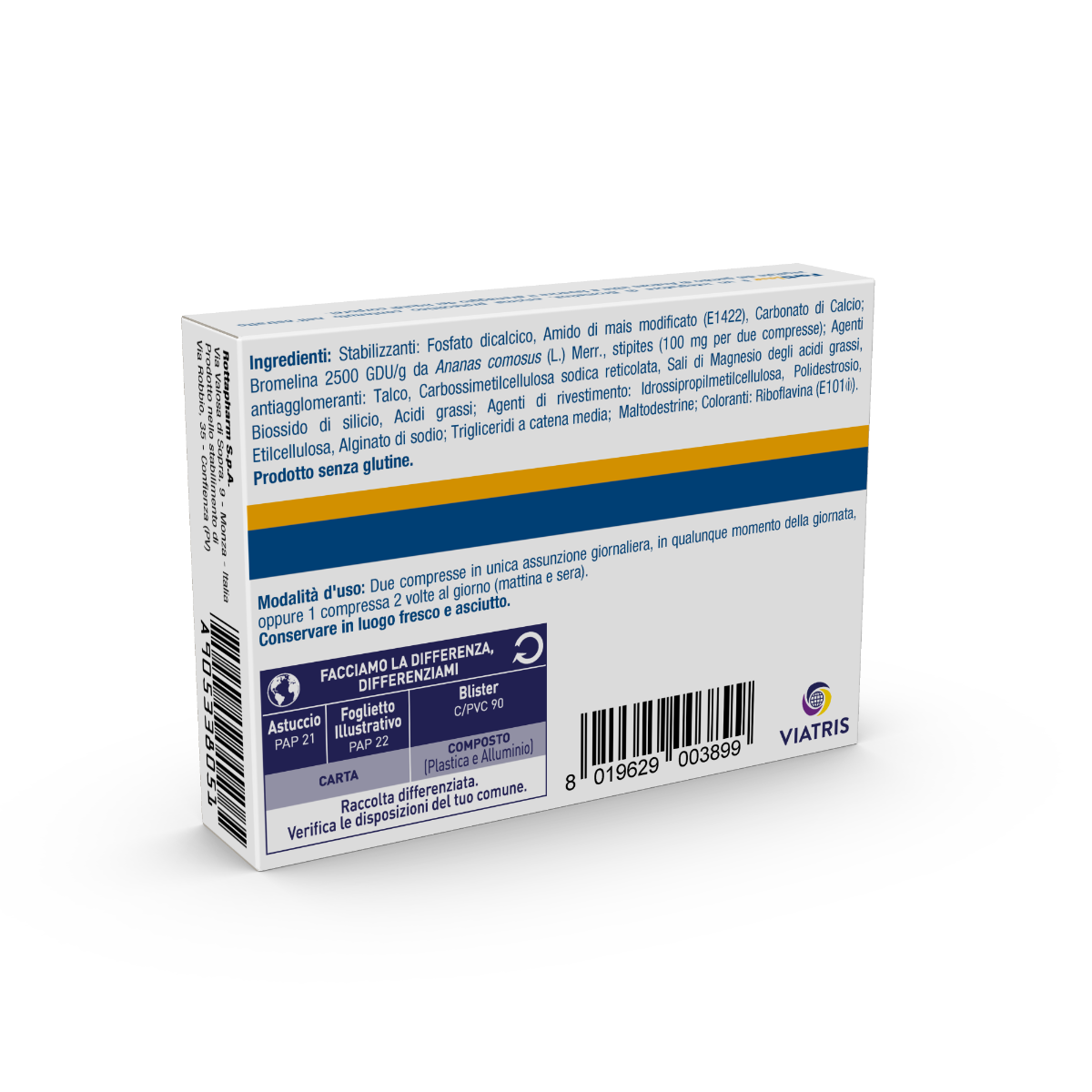 Fortilase 20 Compresse: Integratore Naturale per il Recupero Muscolare