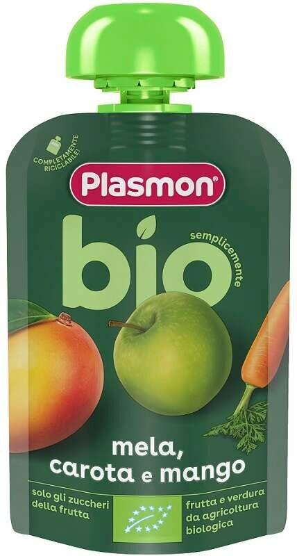 Plasmon Pouches Bio Mela Carota Mango 100g