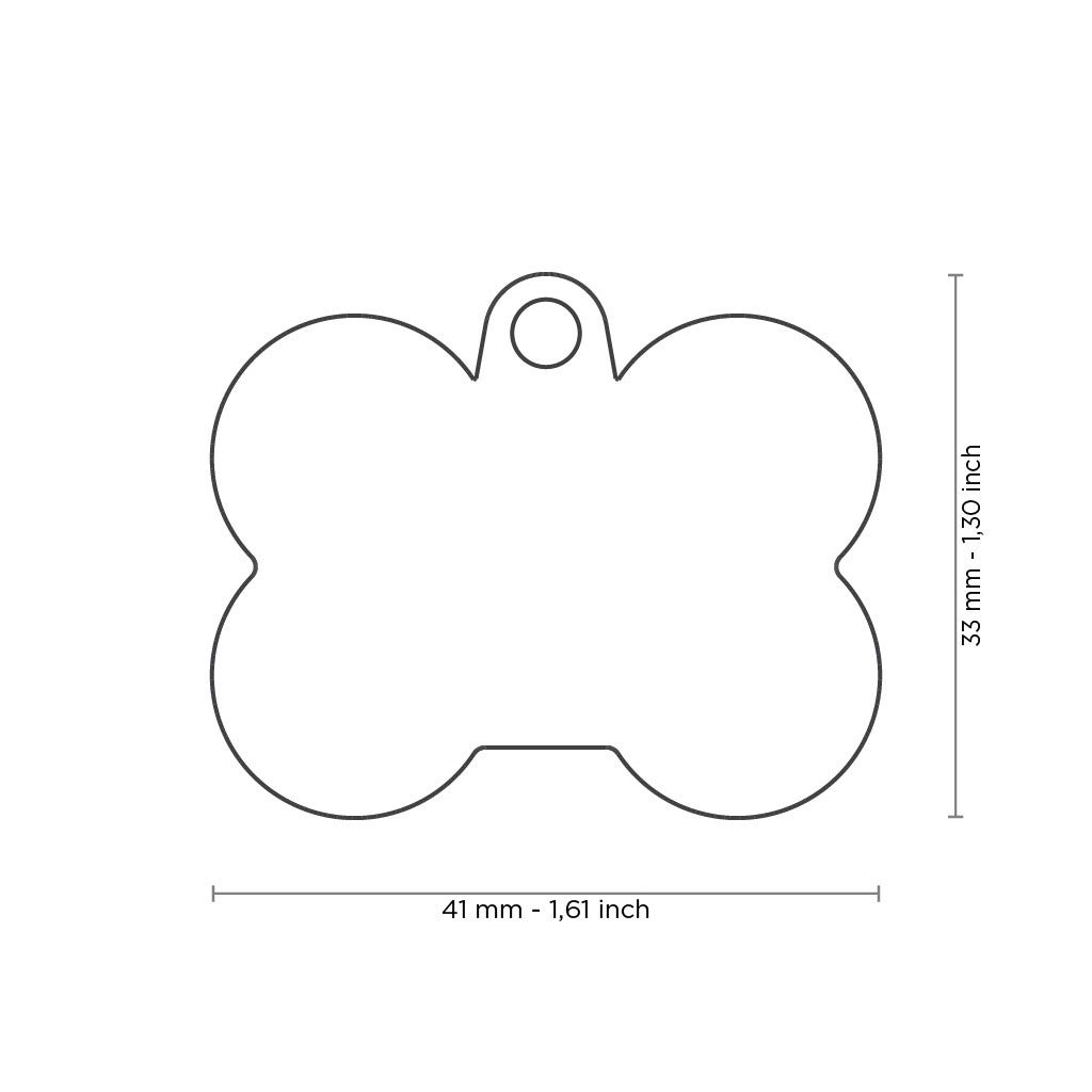 Médaille personnalisée pour chiens et chats en forme d'os en aluminium rose avec caoutchouc