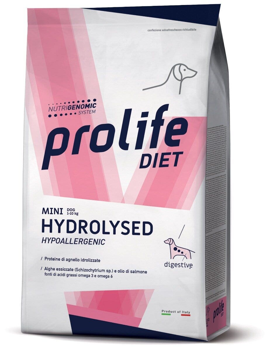 Prolife Dog Hydrolysed Hypoallergenic Croquettes au agneau pour chiens de très petite taille, sac de 1,5 kg