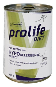 Prolife Dog Diet Wet Hypoallergenic Insect Cibo Umido Per Cani All Breeds Lattina 400g