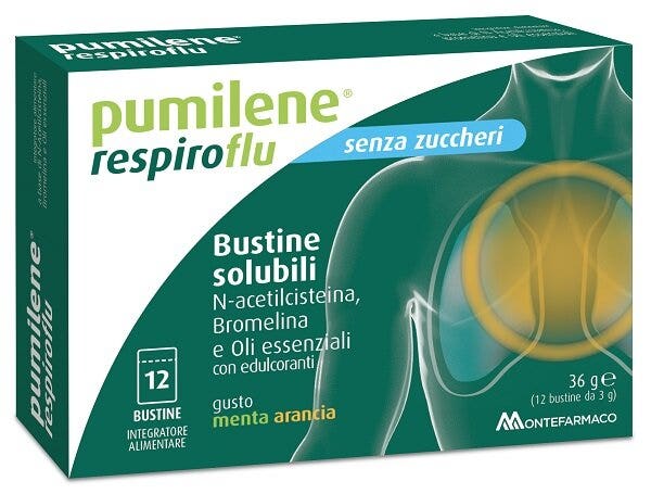 Pumilene Respiroflu sans sucre 12 sachets