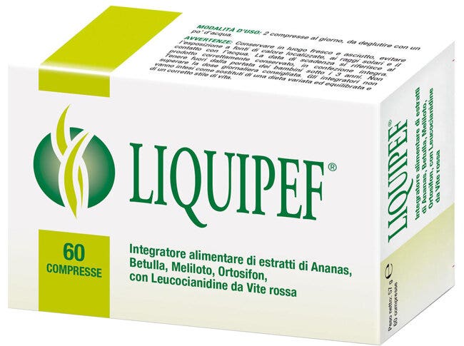 Liquipef 60 Compresse - Integratore Drenante Naturale