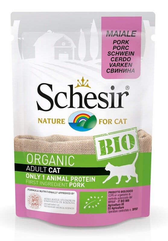 Schesir Bio Chat Adulte Porc Sachet 85 g