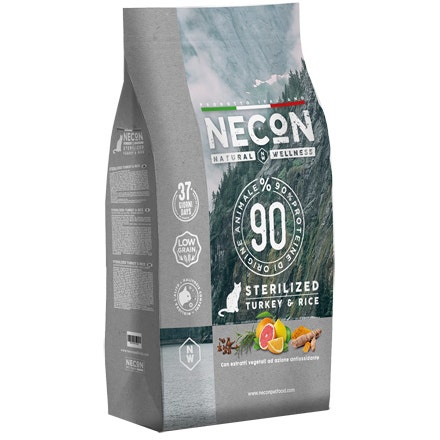 Necon Natural Wellness Stérilisé Dinde/Riz Aliment pour chats Sac de 1,5 kg