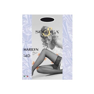 Solidea Marilyn 140 Sheer Calza Autoreggente Nera Taglia 2