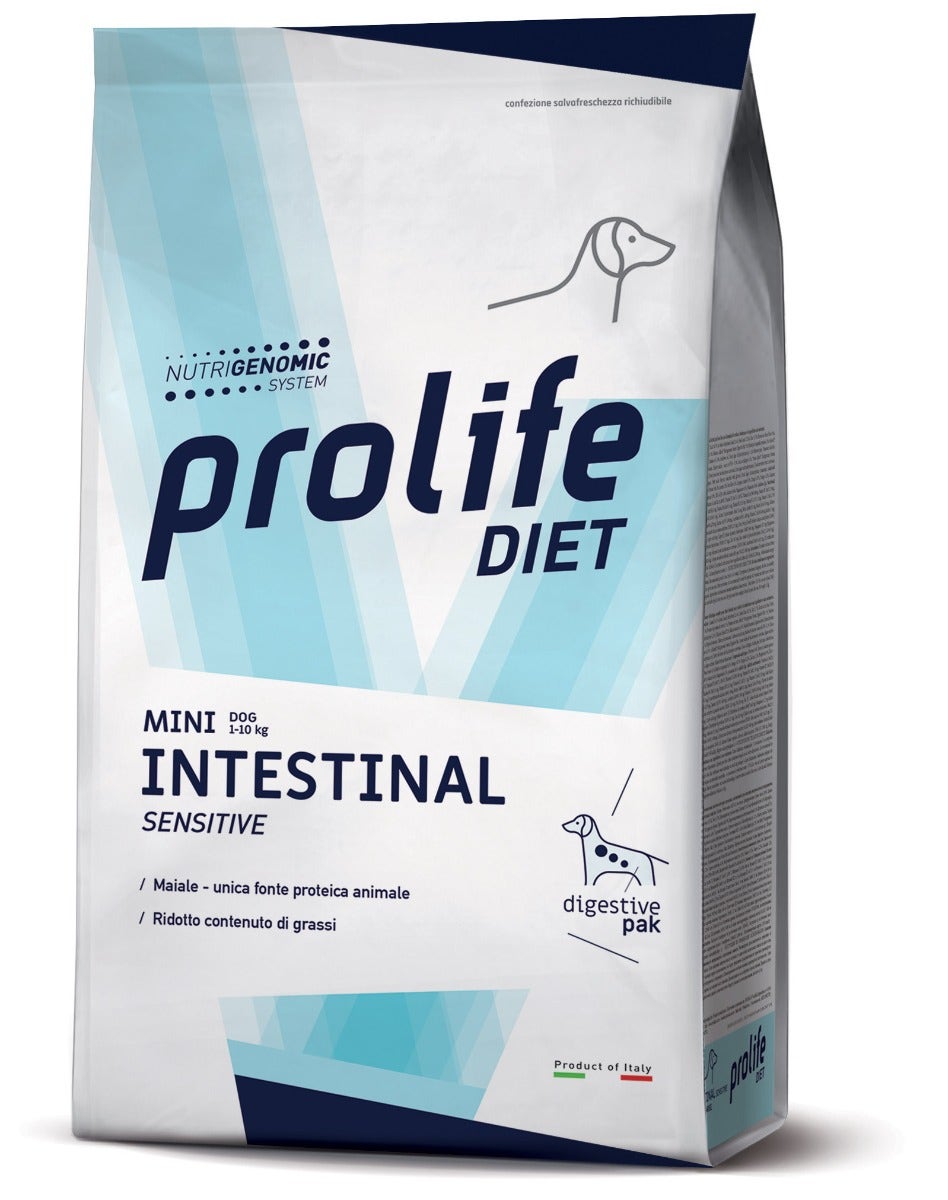 Prolife Dog Diet Intestinal Sensitive Croquettes pour chiens de petite taille, sac de 1,5 kg