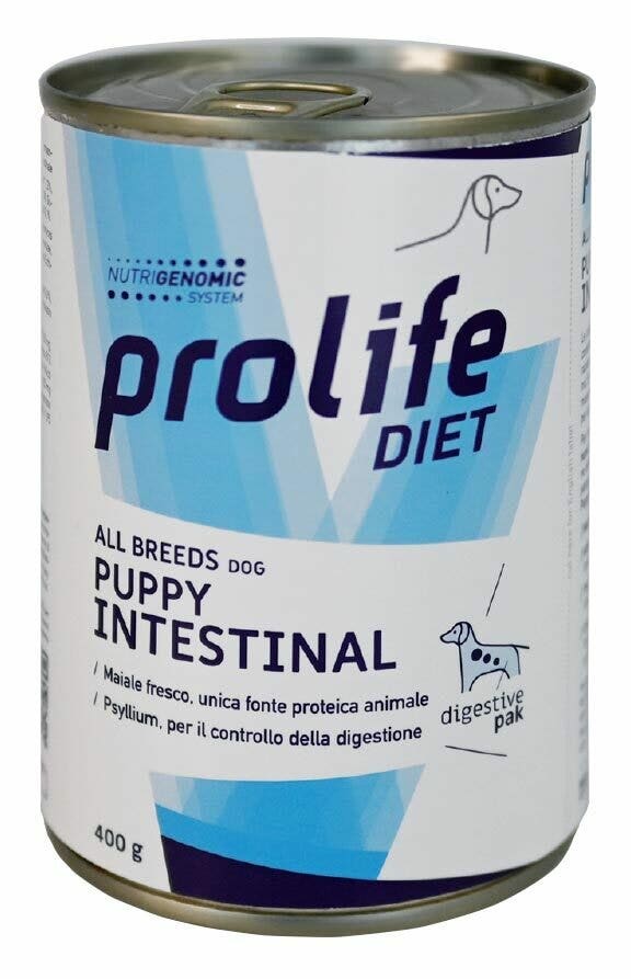 Prolife Dog Diet Intestinal Sensitive Aliment humide pour chiots de toutes races Boîte de 400 g