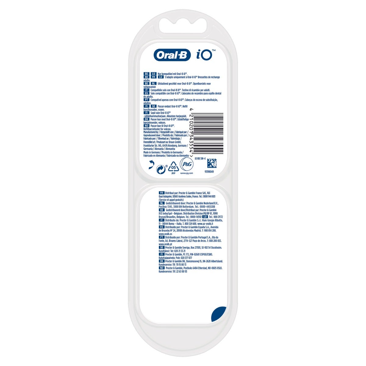 Oral-B Testine Di Ricambio Io Gentle Care Bianche 4 Pezzi