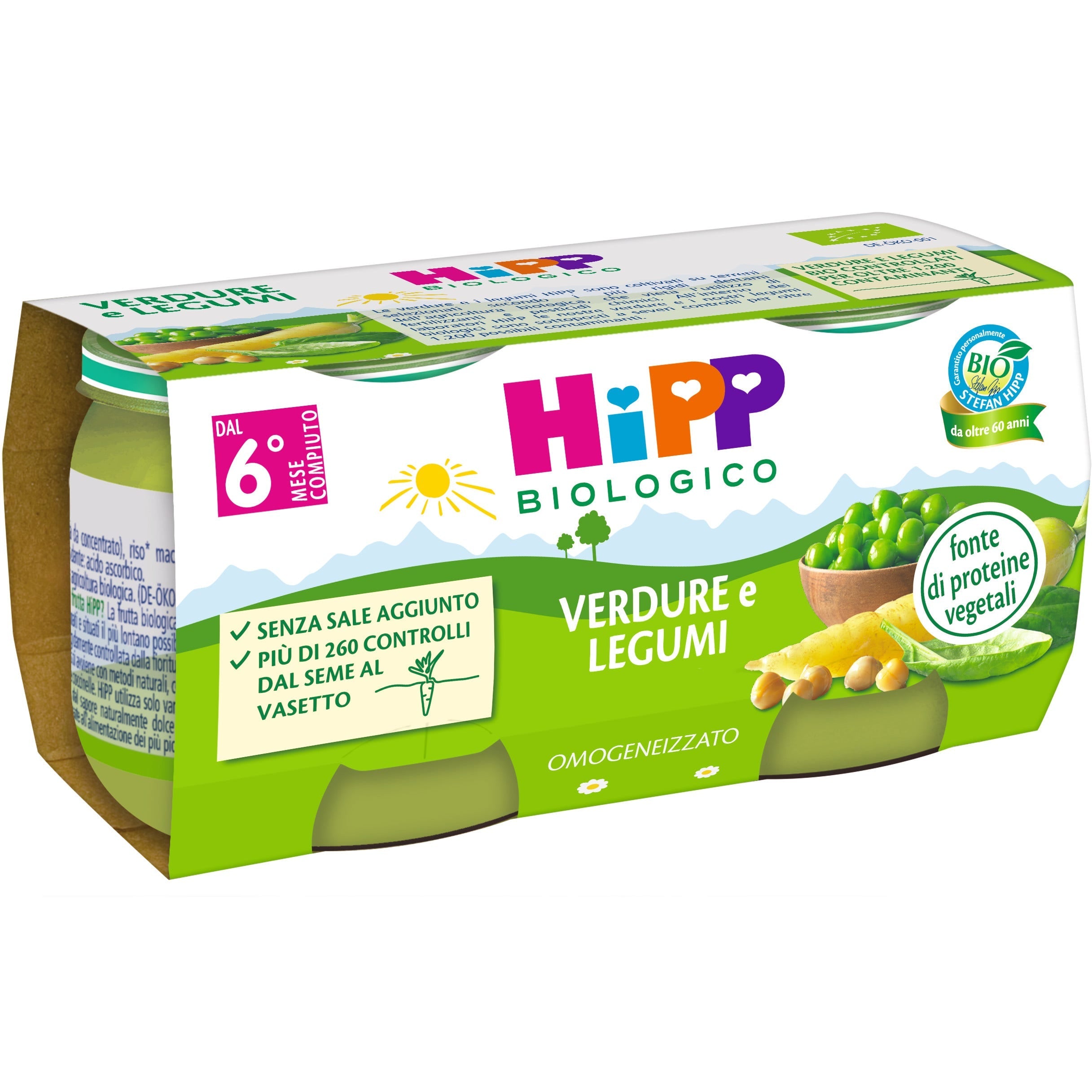 Hipp Bio Purée de légumes/légumineuses 2x80g 6 mois+