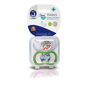 J Bimbi B Free Breezy Happy Succhietto Silicone Trasparente/Verde 2 Pezzi 4 Mesi+