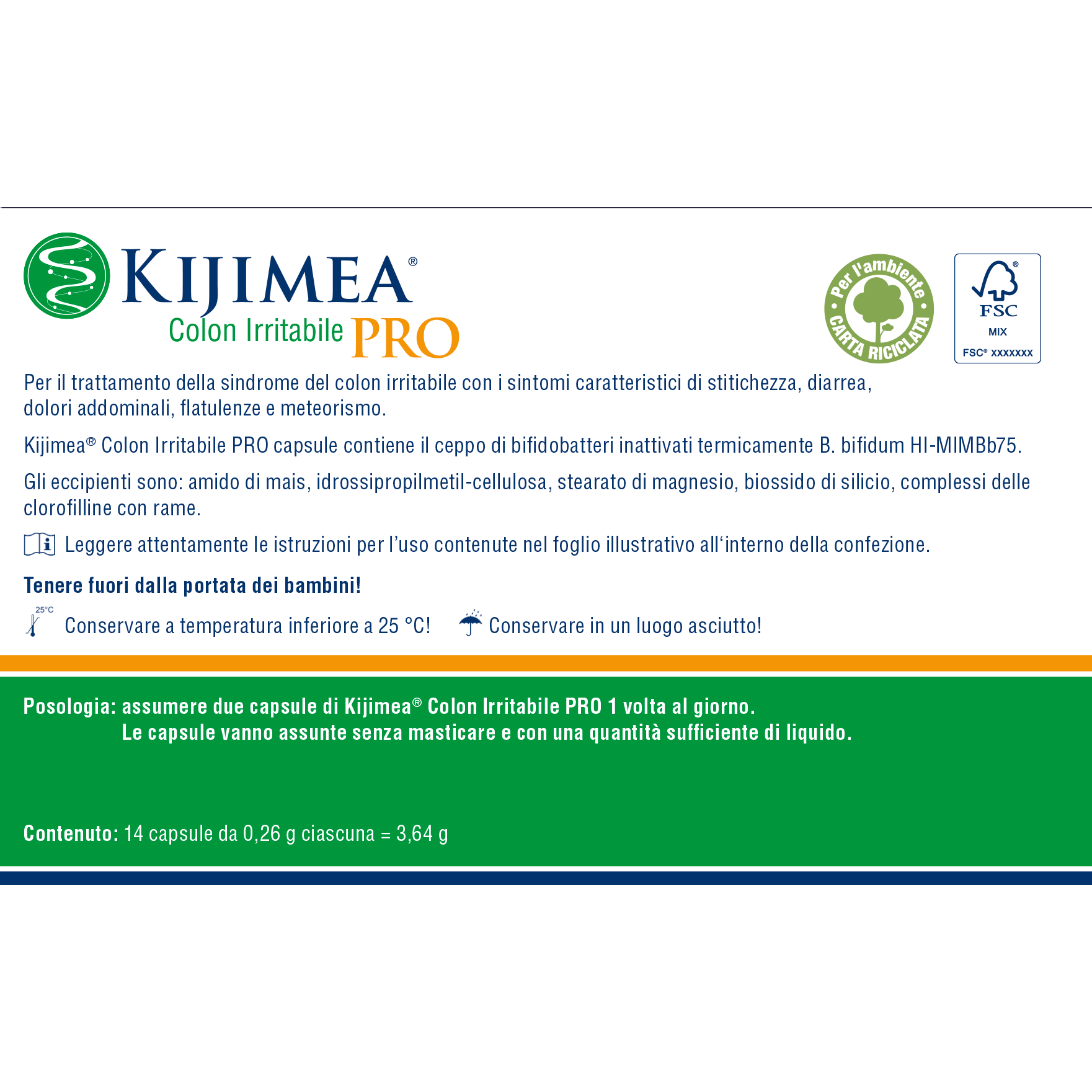 Kijimea Colon Irritabile Pro 14 Capsule