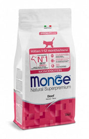 Monge Natural Superpremium Kitten Monoprotein Croquettes pour chat, sac de 400 g