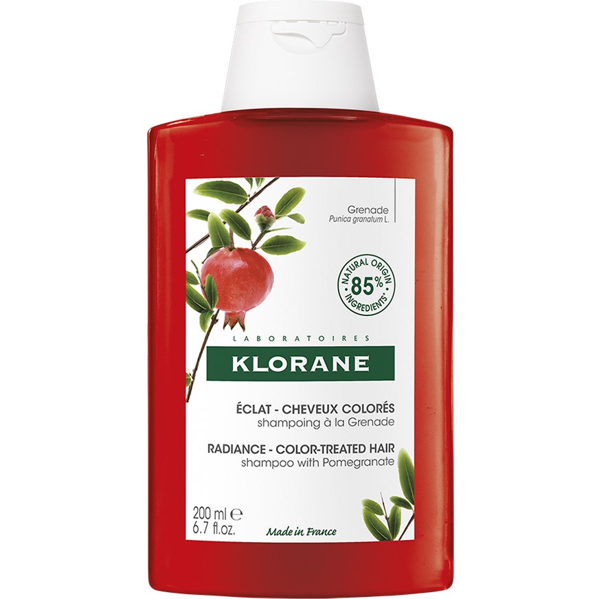 Klorane Shampooing à la grenade, éclat et protection pour cheveux colorés 200 ml
