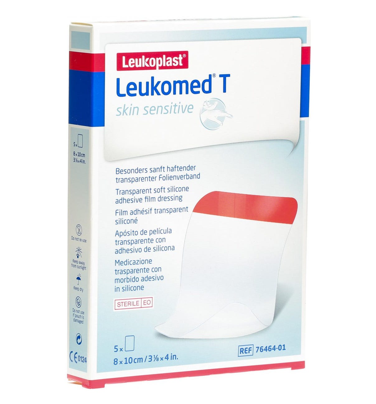 Leukomed T Plus Pansement postopératoire transparent et imperméable 8 x 10 cm, 5 pièces