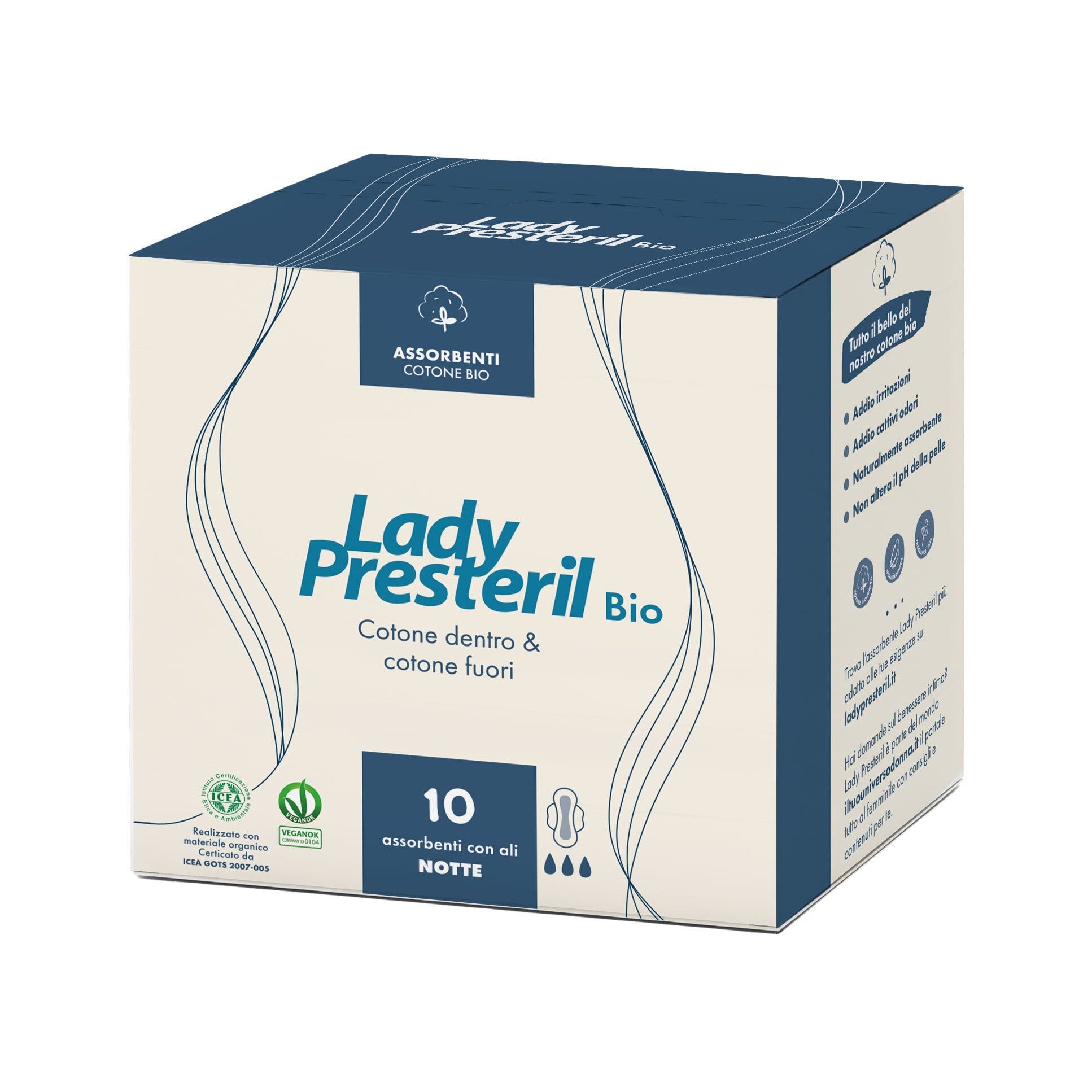 Lady Presteril Assorbenti Pocket Notte Bio 10 Pezzi