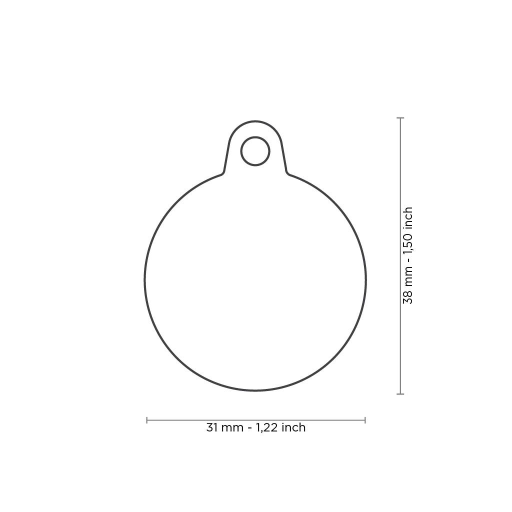 Médaille personnalisée pour chiens et chats, cercle en aluminium noir avec caoutchouc bleu