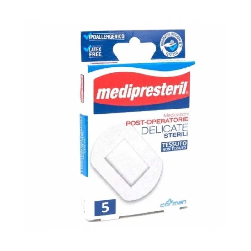 Medipresteril Compresse Post-opératoire Délicate Stérile 8x10 5 pièces