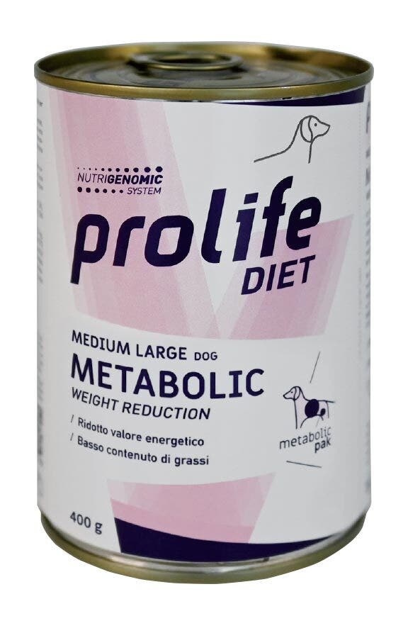 Prolife Diet Dog Metabolic Nourriture humide pour chiens de taille moyenne/grande Boîte de 400 g