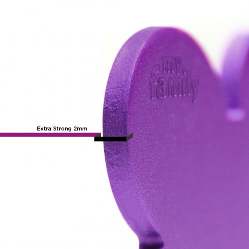 Médaille personnalisée pour chiens et chats en forme d'os en aluminium violet, grande taille
