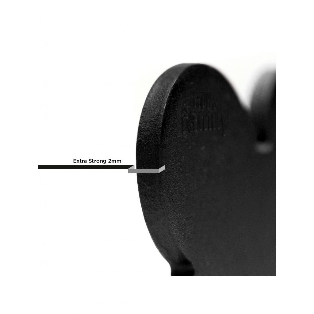 Médaille personnalisée pour chiens et chats en forme d'os en aluminium noir, taille XL