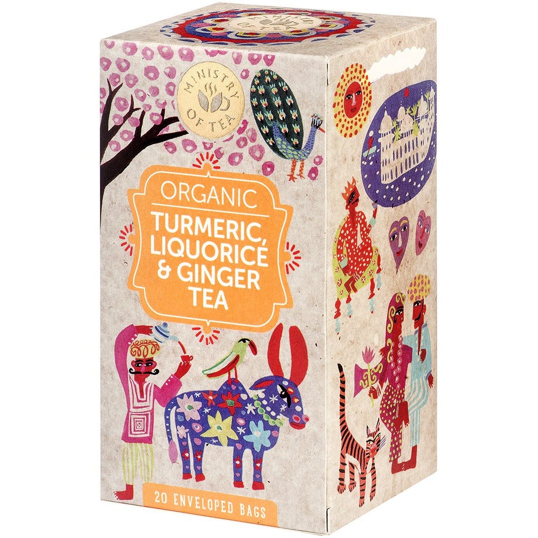 Ministry Of Tea Infusion Biologique Curcuma Réglisse Gingembre 20 Sachets