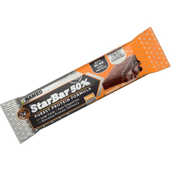 Named Sport Starbar 50 % de protéines, chocolat exquis, 50 g