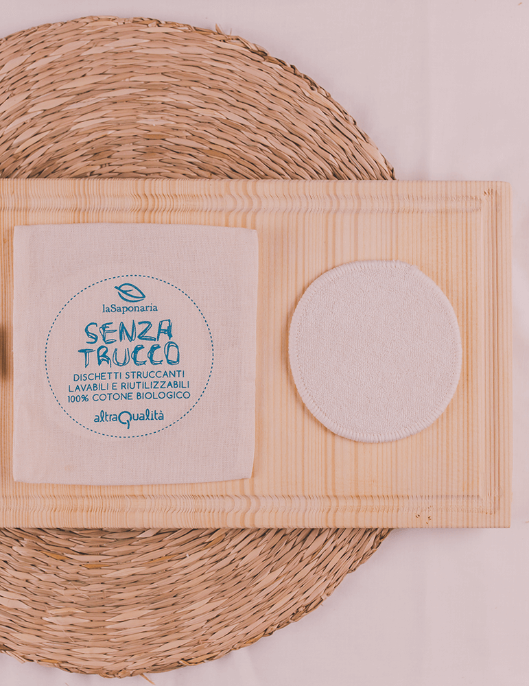 La Saponaria Set Dischetti Struccanti Cotone Biologico Fair Trade 3 Pezzi