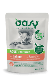 Oasy Wet Bocconcini Al Salmone Gatti Adulti Sterilizzati Busta 85g
