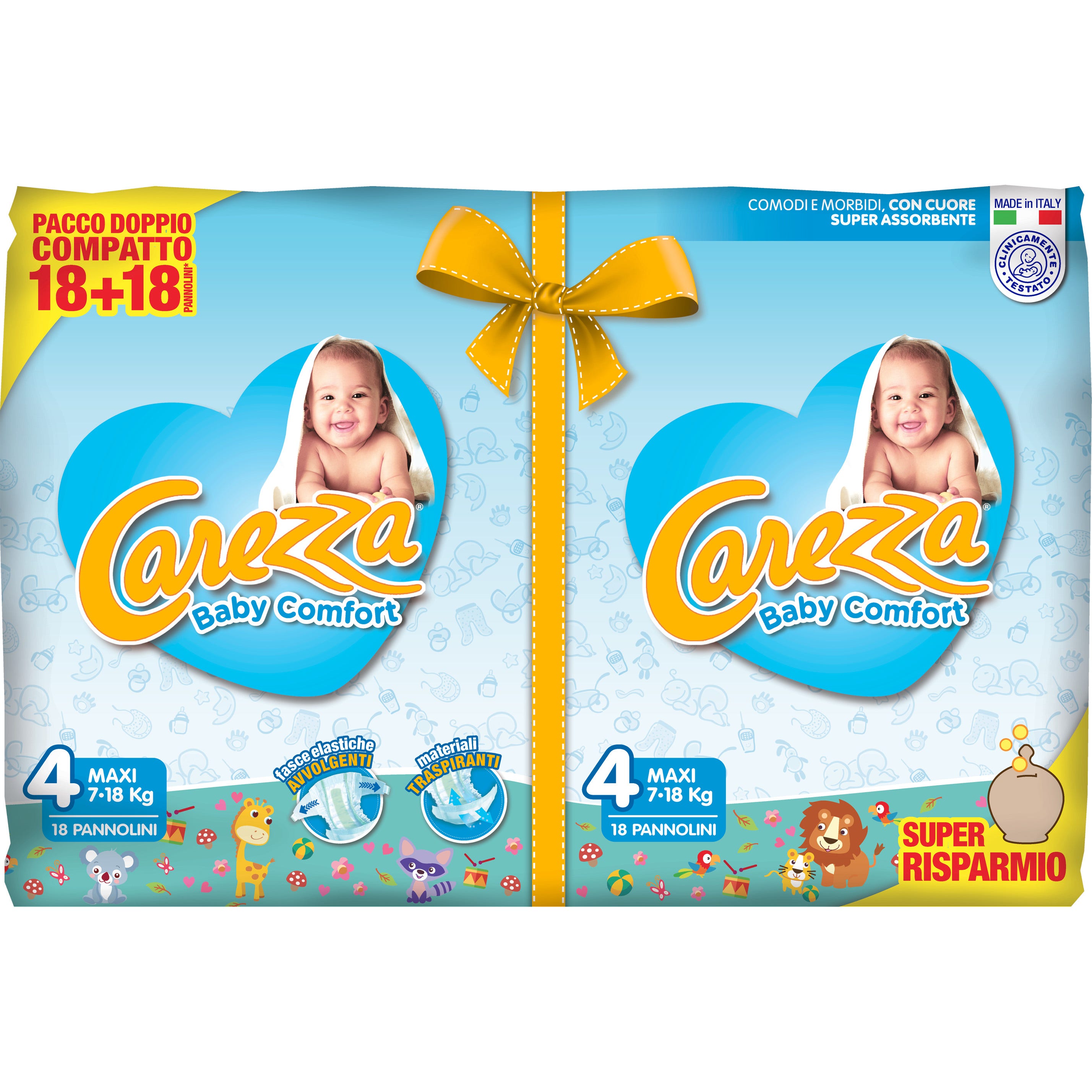 Couches Carezza Baby Comfort Maxi 7-18 kg 36 pièces