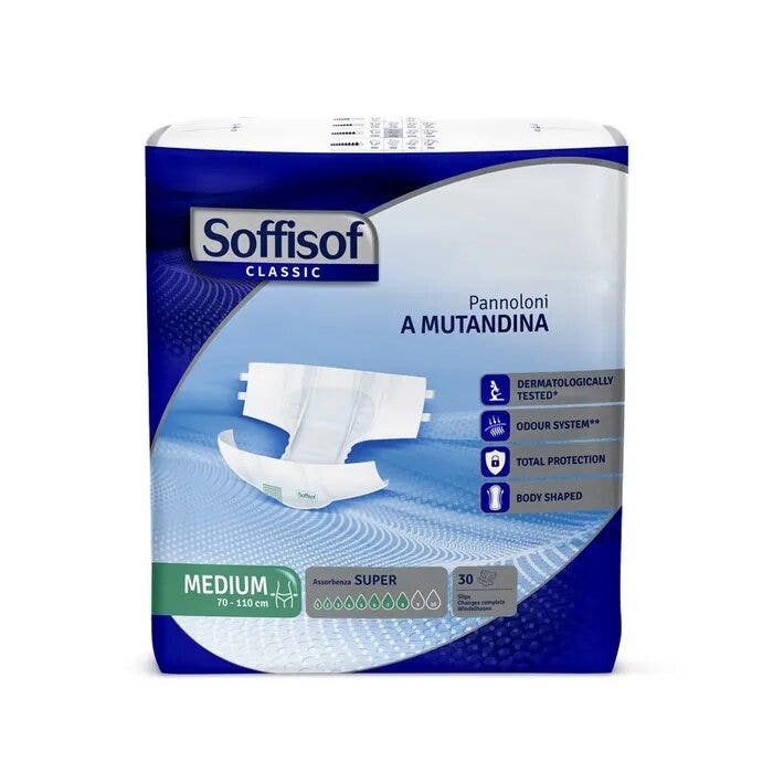 Soffisof Pannoloni A Mutandina Classic Super Taglia Media 30 Pezzi