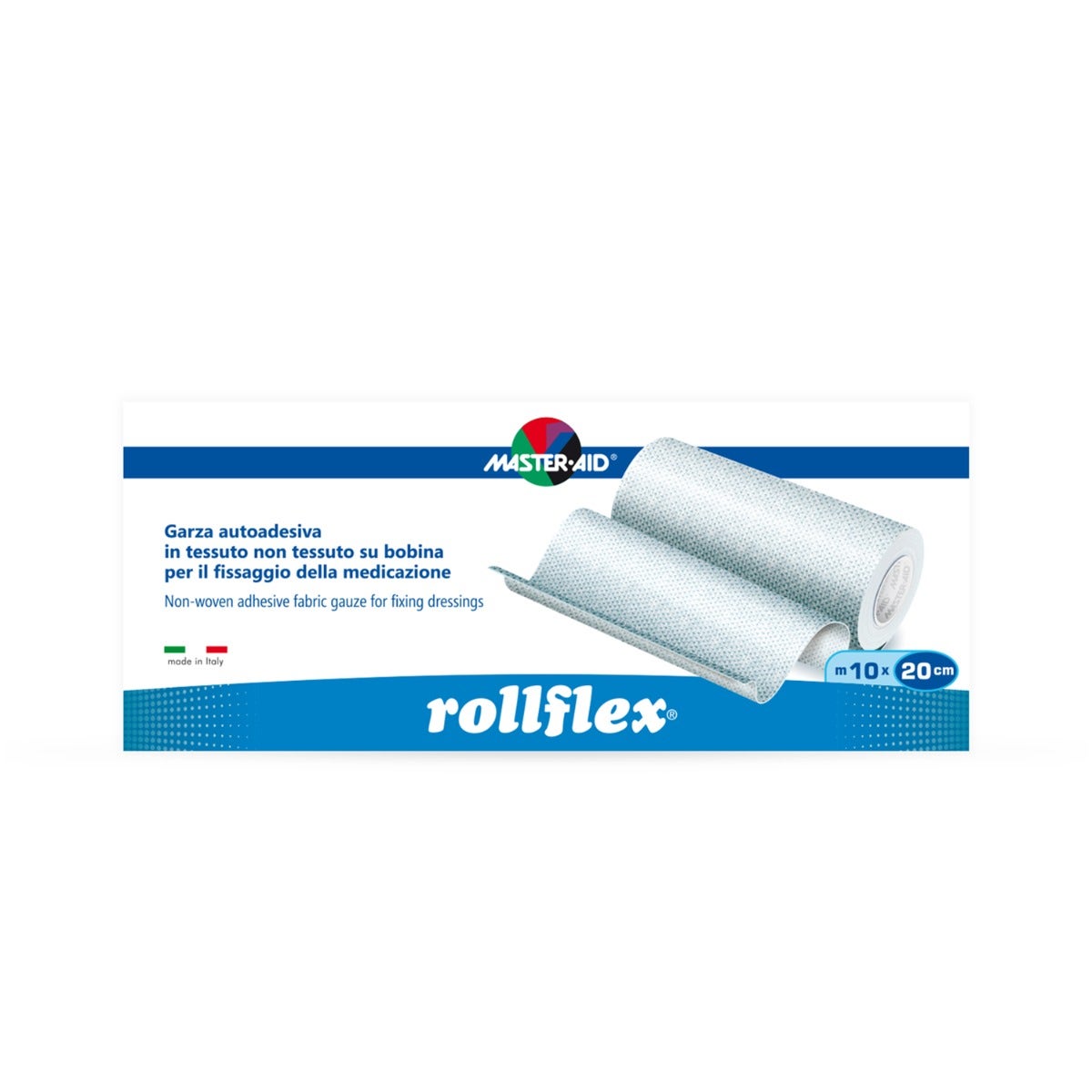 Master-Aid Rollflex Garza Autoadesiva Tessuto Non Tessuto Bobina 10x20cm