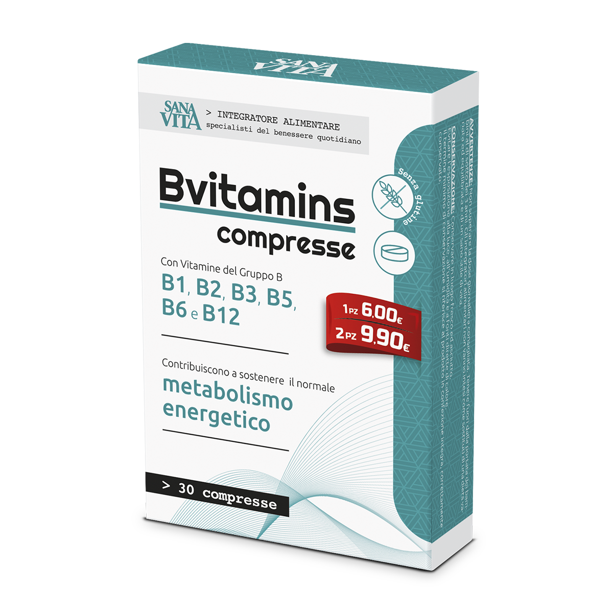 Sanavita Vitamines B 30 comprimés