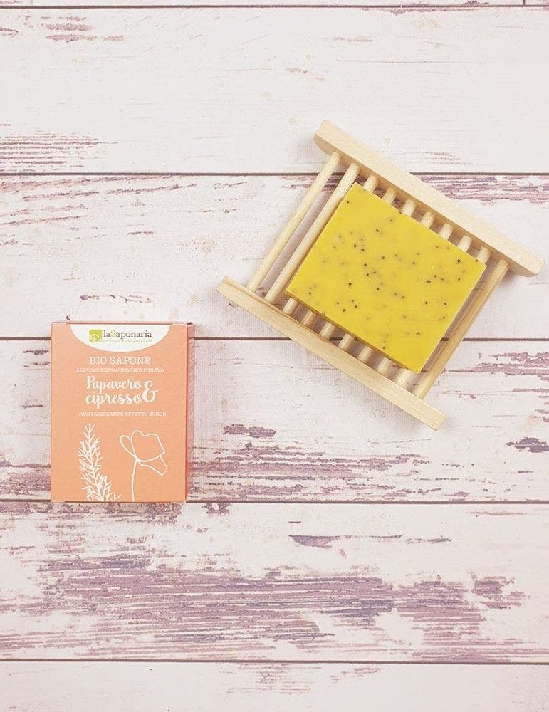 La Saponaria Bio Sapone Papavero/Cipresso 100g