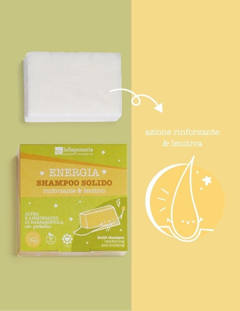 La Saponaria Shampoo Solido Energia Rinforzante/Lenitivo 50g