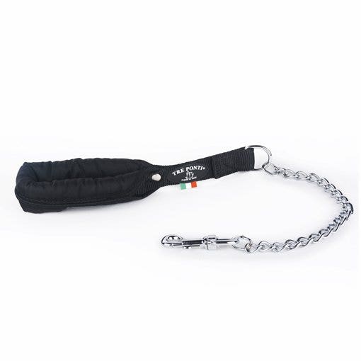 Tre Ponti Laisse avec chaîne noire 60 cm